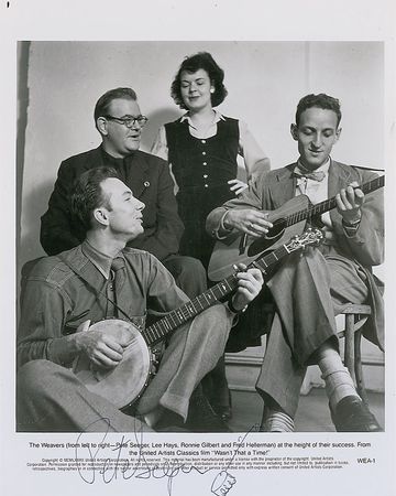 Lot #1223 Pete Seeger Signed Photograph and Sheet Music - Image 2