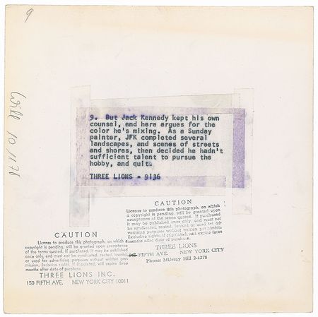 Lot #16 John F. Kennedy Painting in the Backyard Photograph - Image 2