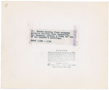 Lot #40 Jacqueline Kennedy Selecting a Frame for Her Husband?s Painting Photograph - Image 2