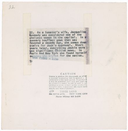 Lot #22 John and Jacqueline Kennedy Attending a Formal Evening Party Photograph - Image 2