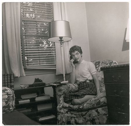 Lot #36 Jacqueline Kennedy on the Phone at Her Georgetown Home - Image 1