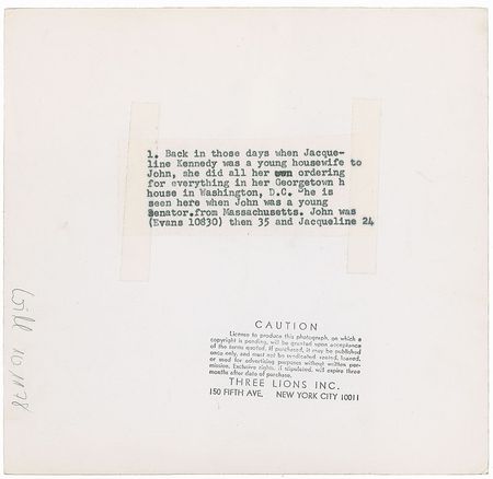 Lot #36 Jacqueline Kennedy on the Phone at Her Georgetown Home - Image 2