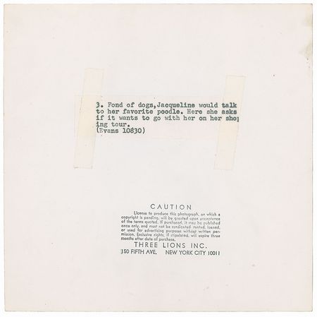 Lot #42 Jacqueline Kennedy Talking to Her Dog - Image 2