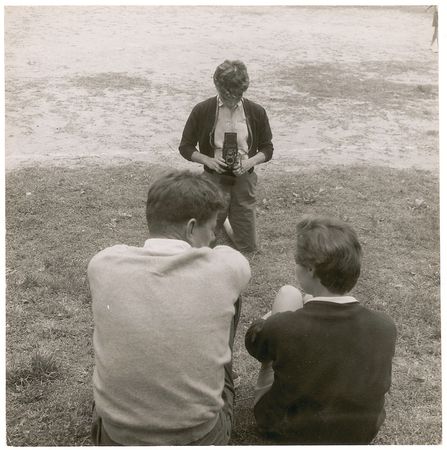 Lot #48 The Kennedys: Jackie Photographing Bobby and Ethel Photograph - Image 1