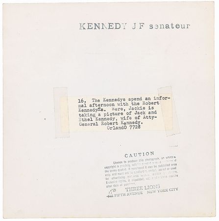 Lot #48 The Kennedys: Jackie Photographing Bobby and Ethel Photograph - Image 2