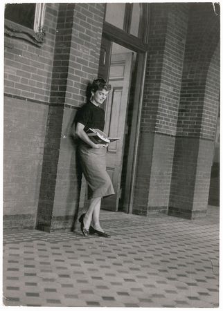 Lot #38 Jacqueline Kennedy Outside of Class at Georgetown University Photograph - Image 1