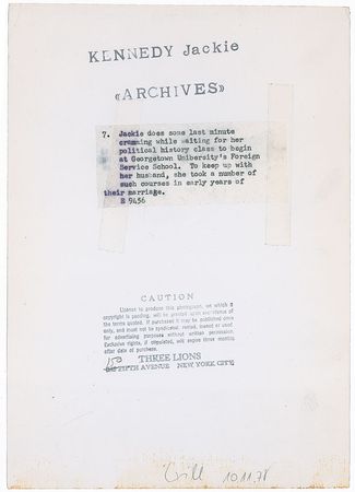 Lot #38 Jacqueline Kennedy Outside of Class at Georgetown University Photograph - Image 2