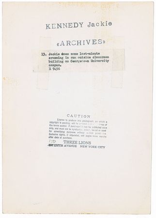 Lot #28 Jacqueline Kennedy at Georgetown University Photograph - Image 2