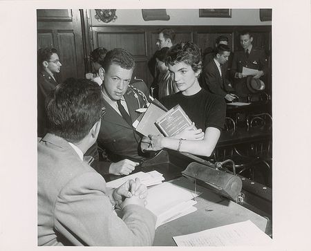 Lot #46 Jacqueline Kennedy Talking to Her College Professor - Image 1