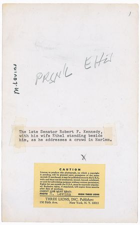 Lot #52 Robert and Ethel Kennedy in Harlem Photograph - Image 2
