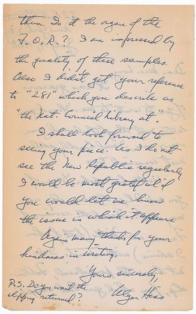 Lot #586 Alger Hiss - Image 2