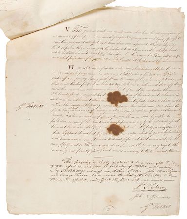Lot #526 Arthur St. Clair: Scarce document triple-signed by the governor of the Northwest Territory establishing new laws on divorce - Image 2