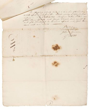 Lot #526 Arthur St. Clair: Scarce document triple-signed by the governor of the Northwest Territory establishing new laws on divorce - Image 3