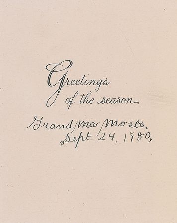 Lot #949 Grandma Moses Greeting Card - Image 1