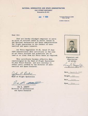 Lot #188 Gordon Cooper - Image 1