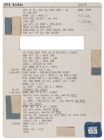 Lot #338 SPS Burn Checklist - Image 1