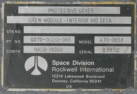 Lot #792 Shuttle Protective Panel - Image 2