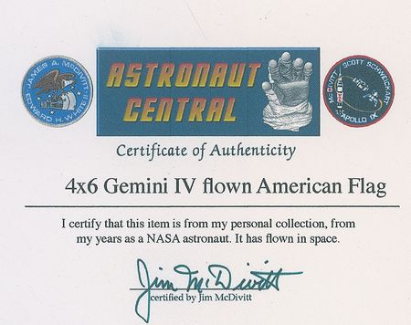 Lot #270 Gemini 4: James McDivitt - Image 2