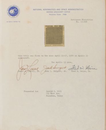 Lot #289  Apollo 12, 13, and 14 Flown Lunar Bibles - Image 3