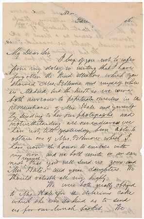 Lot #30 Millard Fillmore: Swapping photographs in