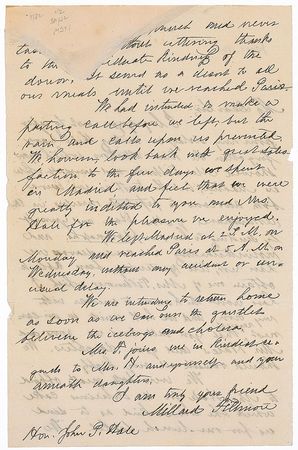Lot #30 Millard Fillmore: Swapping photographs in 1866 - Image 2