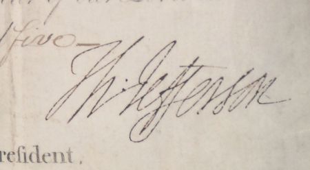 Lot #5 Thomas Jefferson and James Madison: Beautifully presented ship’s pass for the ‘Mary’ - Image 3