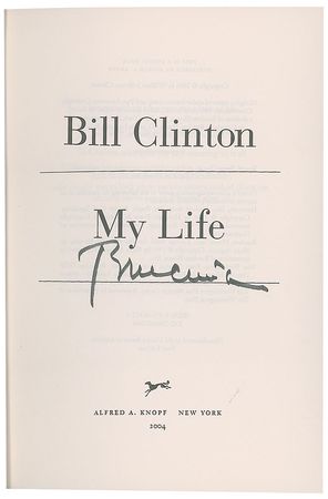 Lot #163 Bill Clinton Signed Document - Image 1