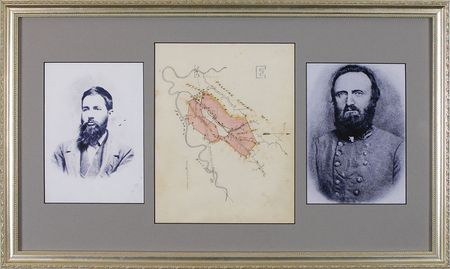 Lot #488 Jedediah Hotchkiss: Beautifully drawn intricate map of a large parcel of Virginia land - Image 1