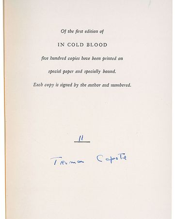 Lot #652 Truman Capote: Very low number limited edition of In Cold Blood - Image 1