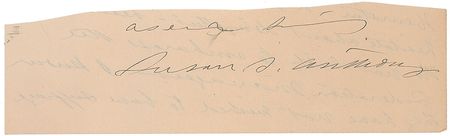 Lot #172 Susan B. Anthony Signature - Image 1