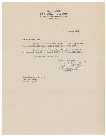 Lot #478 George S. Patton: 