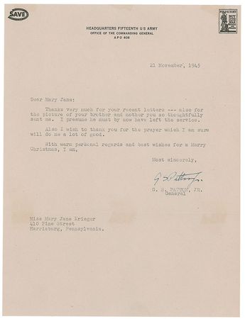 Lot #478 George S. Patton: 