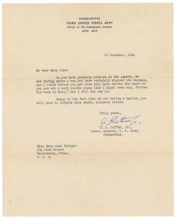 Lot #478 George S. Patton: 