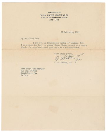 Lot #478 George S. Patton: 