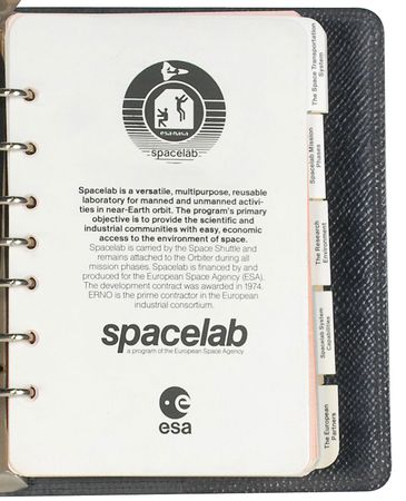 Lot #630 Spacelab: Spacelab ERNO notebook - Image 2