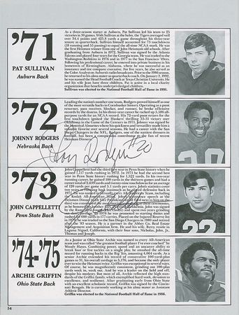 Lot #1538 Heisman Trophy Winners Program - Image 3