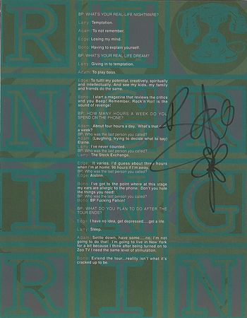 Lot #1080 U2: Bono and The Edge: Bono sketches a flower - Image 2
