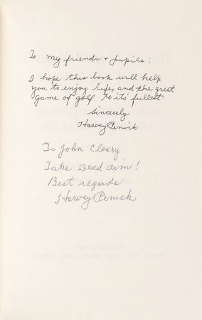 Lot #1638 Harvey Penick Book - Image 1
