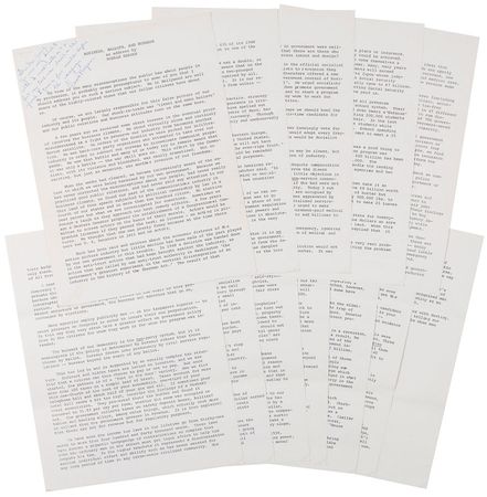 Lot #142 Ronald Reagan: ?The American people would never knowingly vote for socialism; but under the guise of liberalism, they would adopt every fragment of the socialist platform? - Image 1