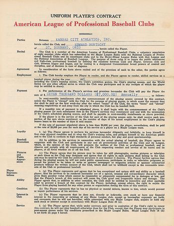 Lot #1537 Will Harridge Signed Document - Image 1