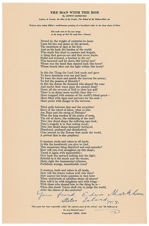 Lot #779 Edwin Markham - Image 1