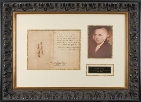 Lot #4 John Adams: Adams requests a favor from his