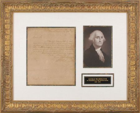 Lot #2 George Washington: “I shall be at George