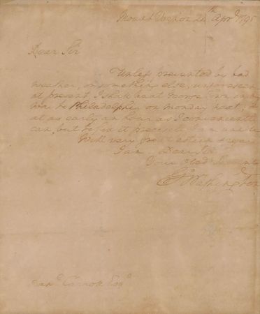 Lot #2 George Washington: “I shall be at George Town on my way to Philadelphia on Monday next,” writes President Washington to fellow patriot and business partner Daniel Carroll - Image 2