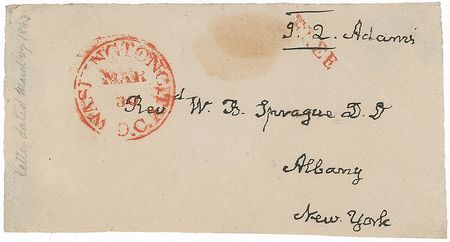 Lot #14 John Quincy Adams Free Frank