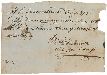 Lot #22 William Henry Harrison: Whiskey for the