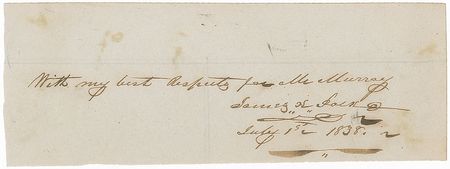 Lot #26 James K. Polk Signature