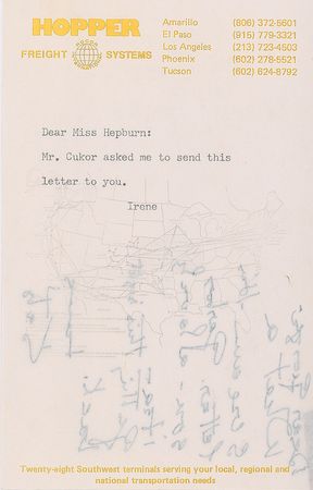 Lot #1250 Katharine Hepburn: “What a scream—his letter. Garbo’s son—a lovely idea” - Image 2