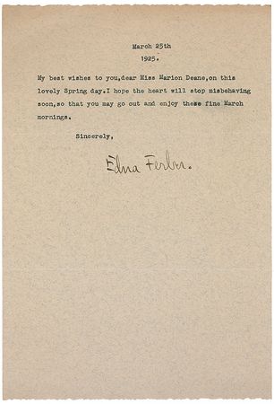 Lot #753 Edna Ferber - Image 1
