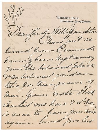 Lot #742 Frances Hodgson Burnett Handwritten Letter Signed - Image 1